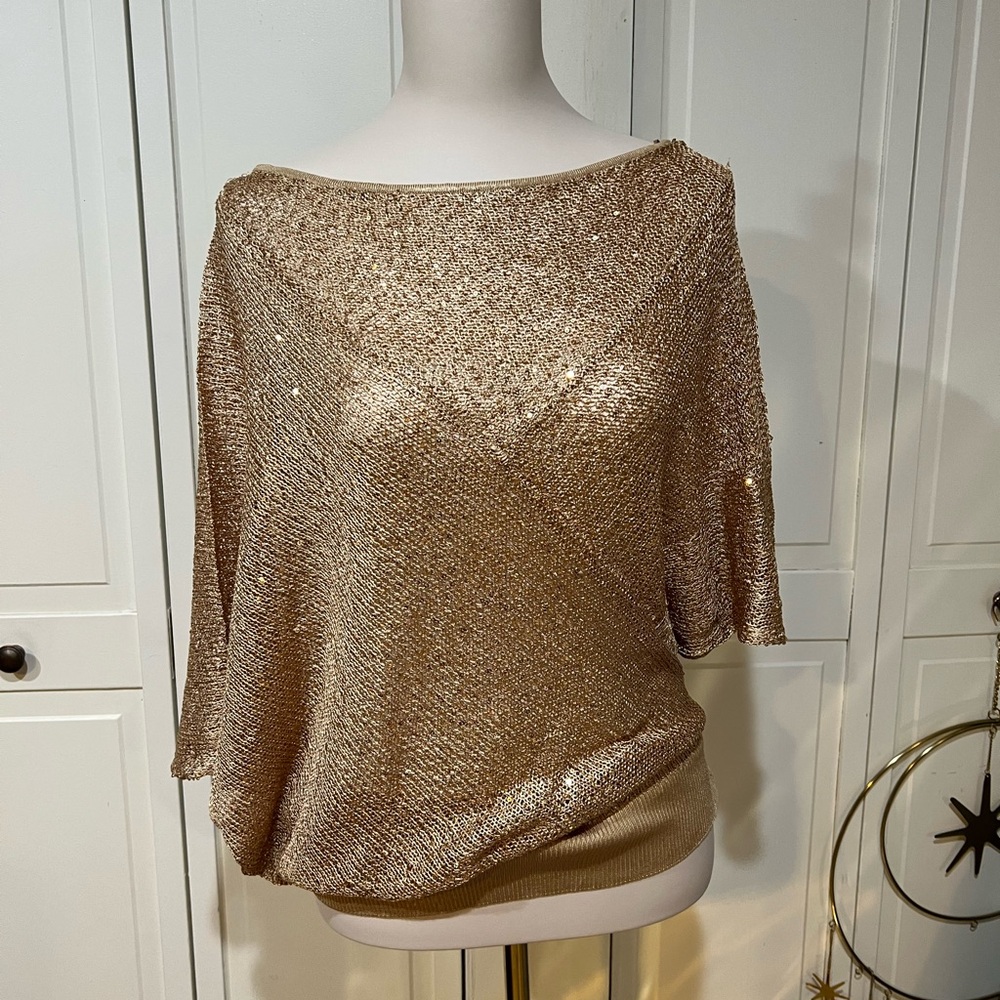 Gold Sequin off the shoulder Top